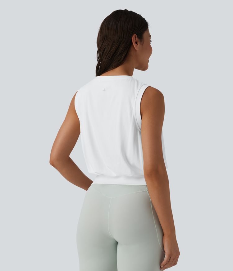 Round Neck Workout Tank Top