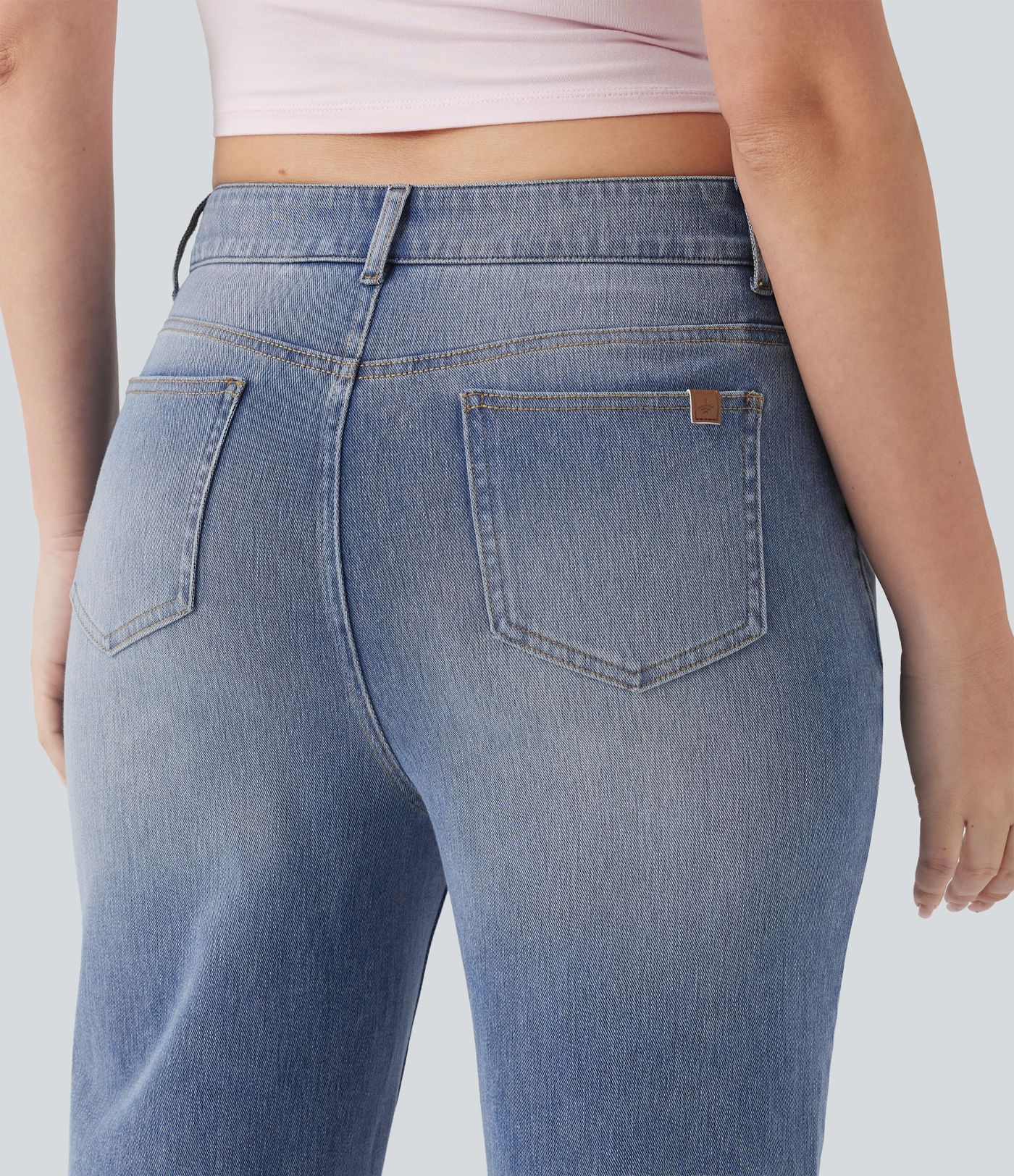 Halara Flex™ Jean droit taille haute avec poches