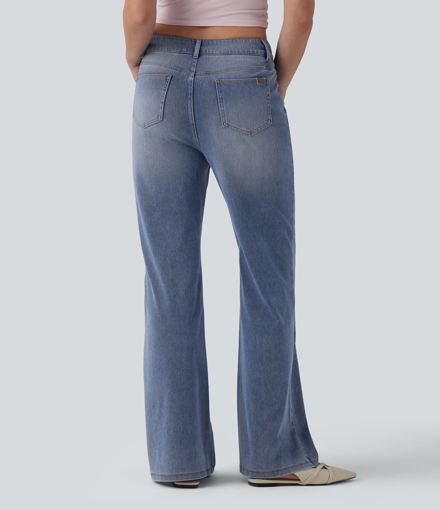 Halara Flex™ Jean droit taille haute avec poches