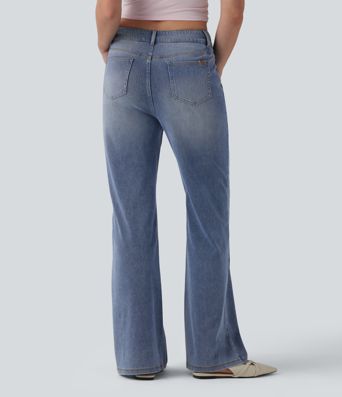 Halara Flex™ Jean droit taille haute avec poches