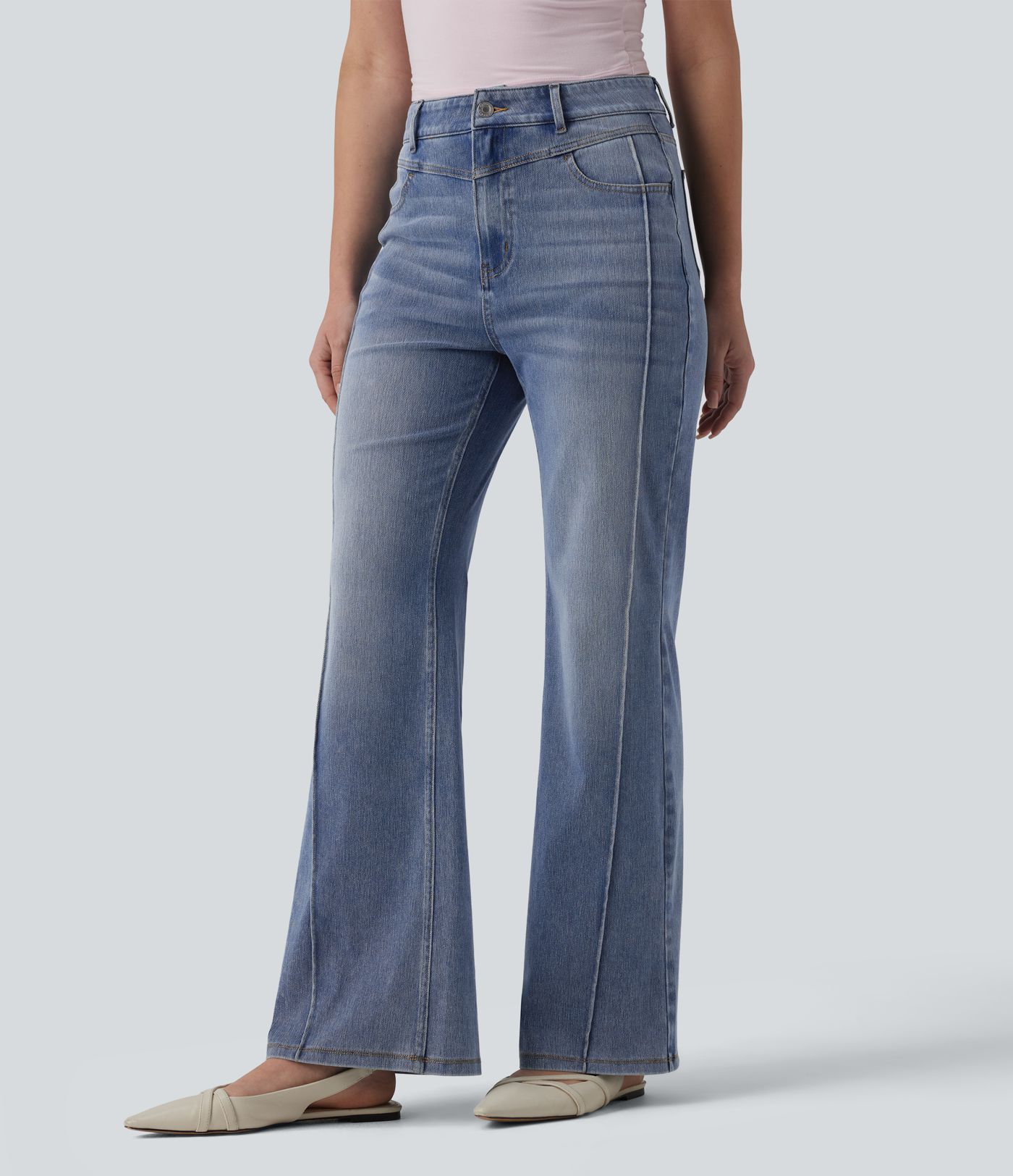 Halara Flex™ Jean droit taille haute avec poches