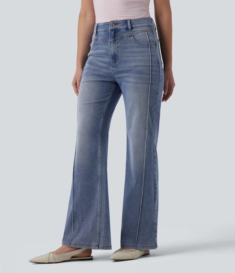 Halara Flex™ Jean droit taille haute avec poches