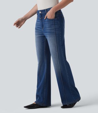 Halara Flex™ High Waisted Casual Straight Leg Jeans with Pockets