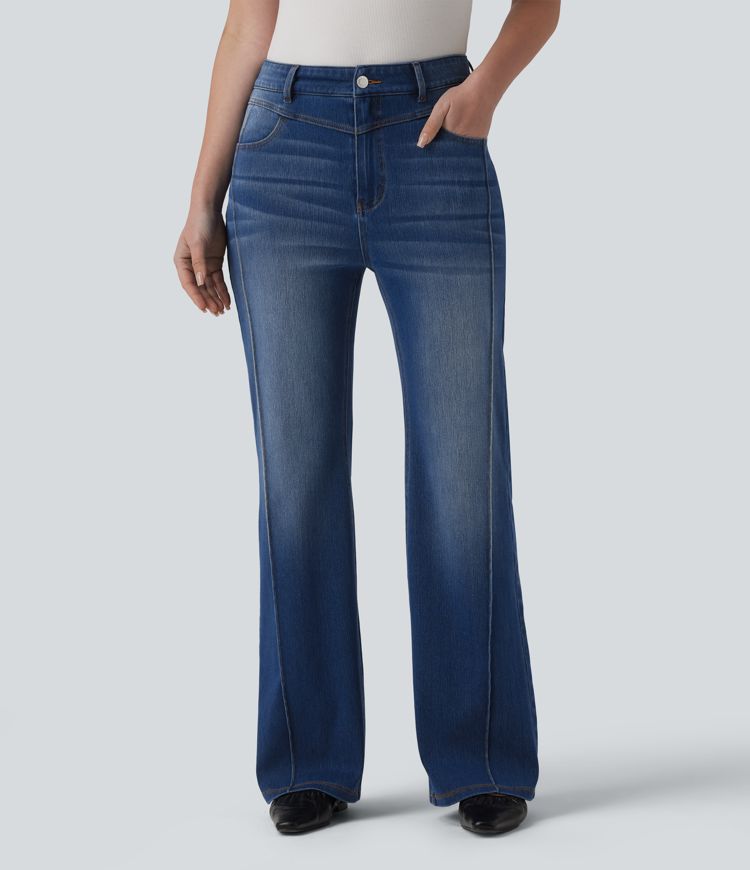 Halara Flex™ High Waisted Casual Straight Leg Jeans with Pockets