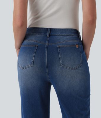 Halara Flex™ High Waisted Casual Straight Leg Jeans with Pockets