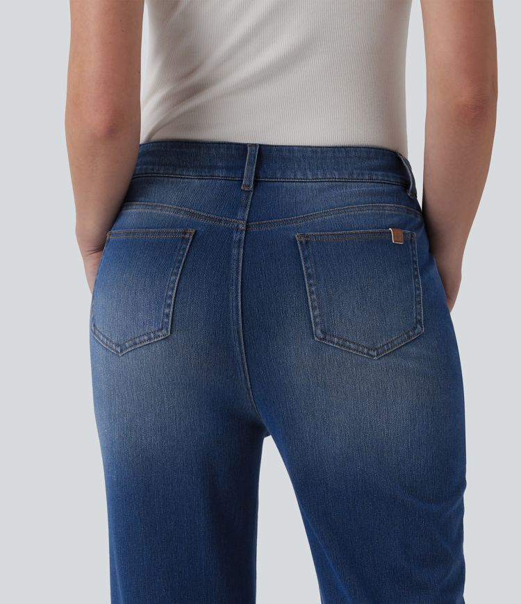 Halara Flex™ High Waisted Casual Straight Leg Jeans with Pockets