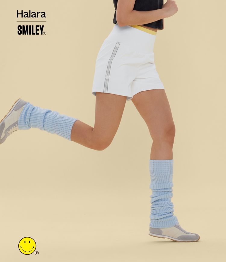 Halara X Smiley SoftlyZero™ Airy Super High Waisted 2-in-1 Cool Touch Yoga Shorts 5'' with Pockets-Longer Length