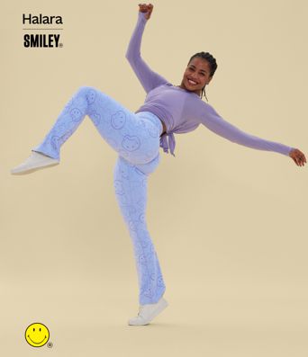 Halara X Smiley® Halara UltraSculpt™ - Formende Bootcut-Yoga-Leggings mit hohem Bund, Tasche und Bauchkontrolle - Po-Lifting Halara X Smiley® Halara UltraSculpt™ - Formende Bootcut-Yoga-Leggings mit hohem Bund, Tasche und Bauchkontrolle - Po-Lifting