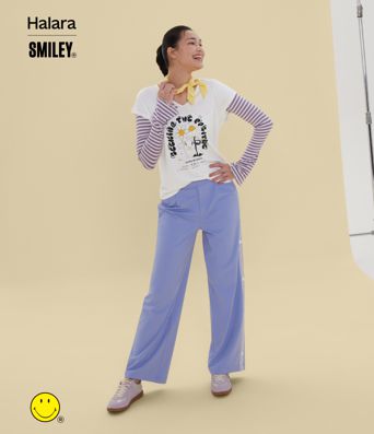 Halara X Smiley® V Neck Short Sleeve Casual T-Shirt