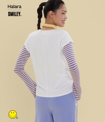 Halara X Smiley® V Neck Short Sleeve Casual T-Shirt