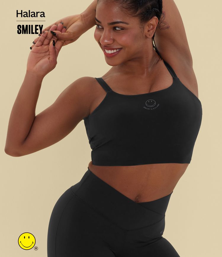 Halara X Smiley Halara UltraSculpt™ Double Straps Twisted Backless Cropped Yoga Tank Top
