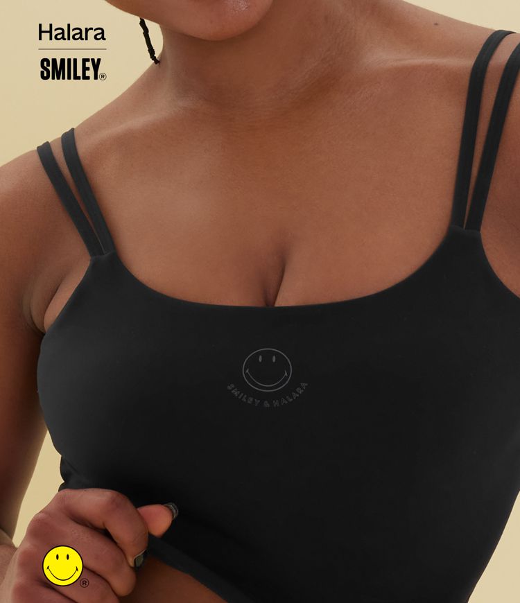 Halara X Smiley Halara UltraSculpt™ Double Straps Twisted Backless Cropped Yoga Tank Top