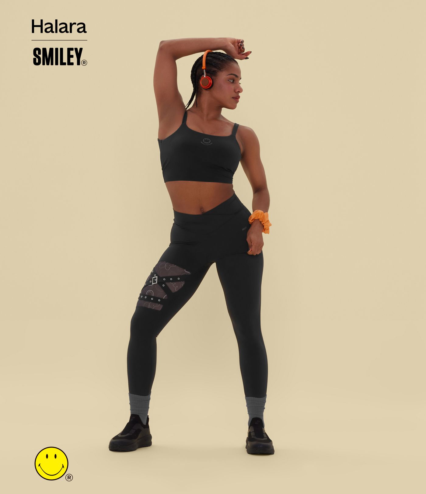 Halara X Smiley Halara UltraSculpt™ Double Straps Twisted Backless Cropped Yoga Tank Top