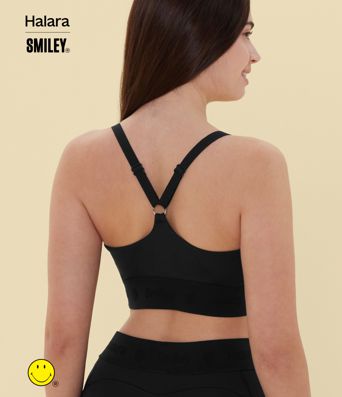 Halara X Smiley® SpeedWave™ Medium Support Quick Dry Training Sports Bra A-C Cups