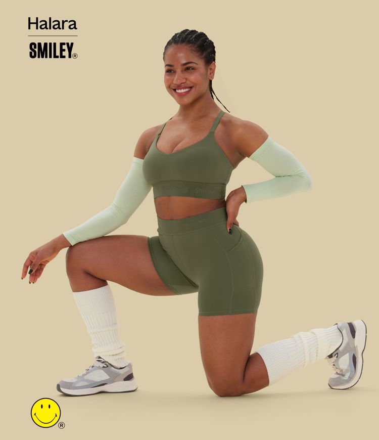 Halara X Smiley SpeedWave™ High Waisted Quick Dry Cycling Biker Shorts 5'' with Pockets