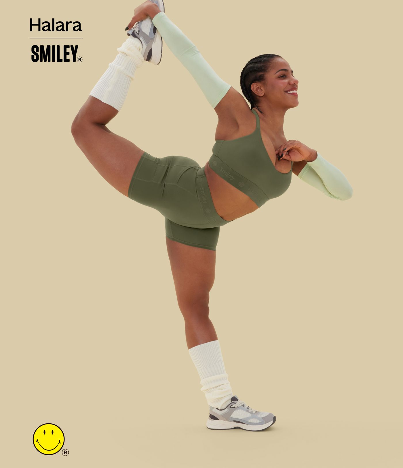 Halara X Smiley SpeedWave™ High Waisted Quick Dry Cycling Biker Shorts 5'' with Pockets