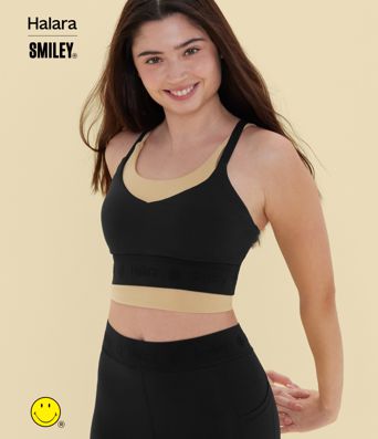 Halara X Smiley® SpeedWave™ Medium Support Quick Dry Training Sports Bra A-C Cups