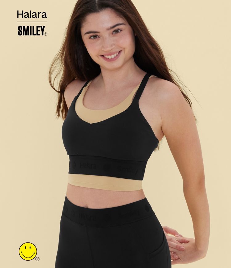 Halara X Smiley® SpeedWave™ Medium Support Quick Dry Training Sports Bra A-C Cups