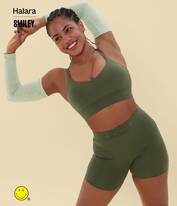 Halara X Smiley SpeedWave™ Medium Support Quick Dry Training Sports Bra A-C Cups