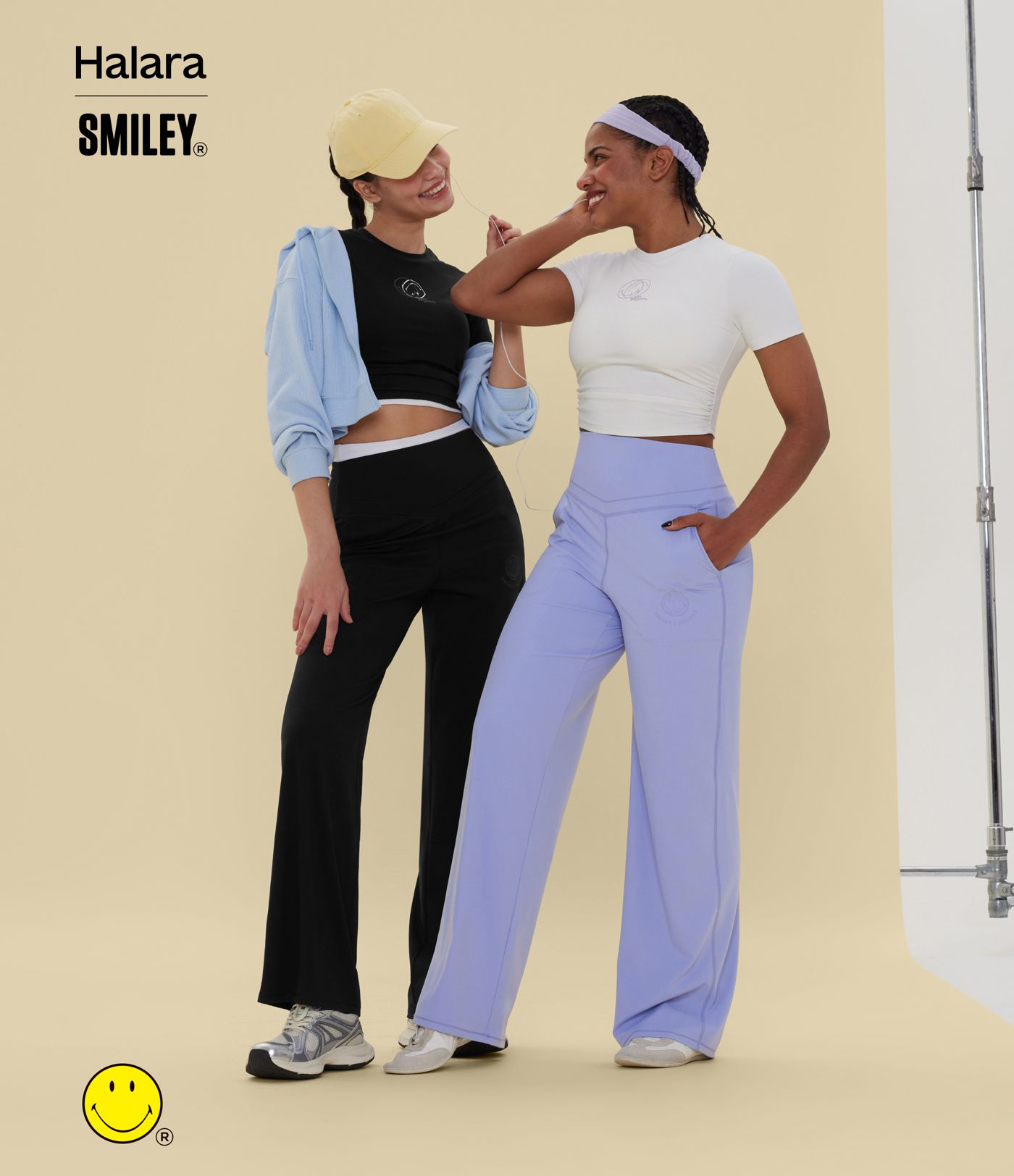 Halara X Smiley Halara UltraSculpt™ High Waisted Tummy Control Straight Leg Yoga Trousers with Pockets