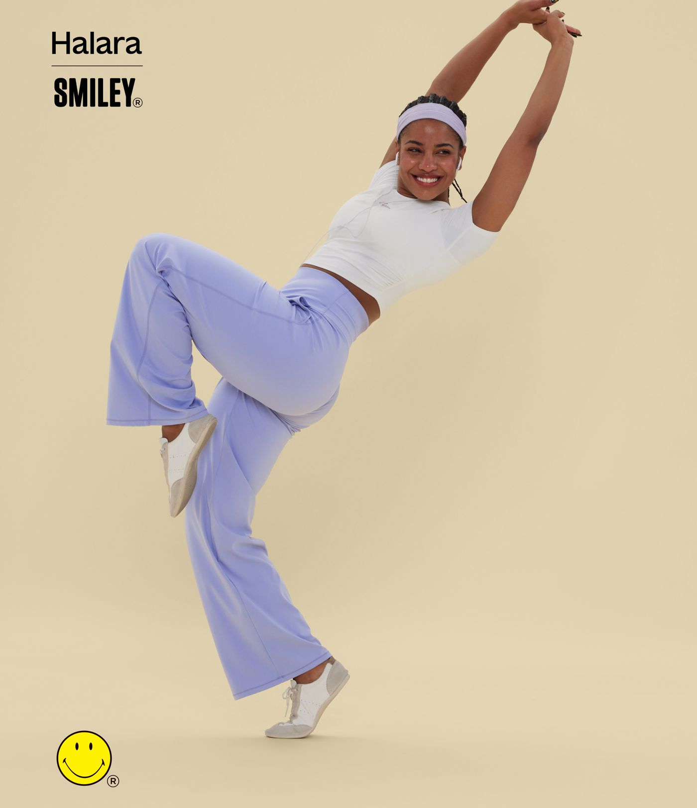 Halara X Smiley Halara UltraSculpt™ High Waisted Tummy Control Straight Leg Yoga Trousers with Pockets