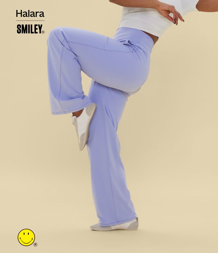 Halara X Smiley Halara UltraSculpt™ High Waisted Tummy Control Straight Leg Yoga Trousers with Pockets