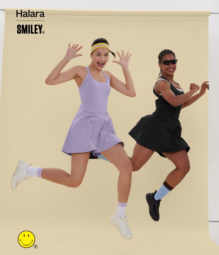 Halara X Smiley SoftlyZero™ Airy Backless Twisted Flare Dance Active Dress with Pockets-Longer Length-Easy Peezy Edition A-C Cups