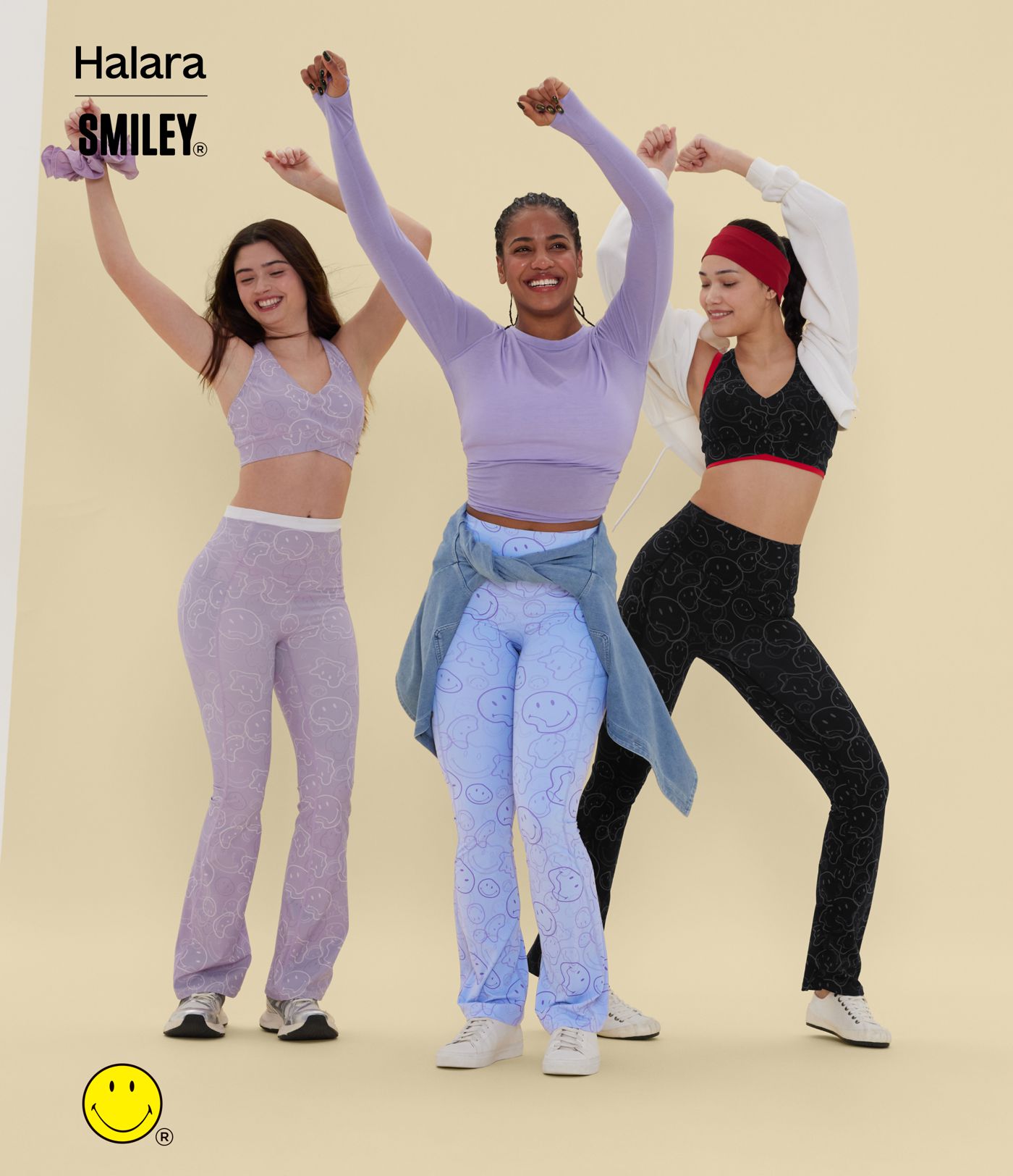 Halara X Smiley Halara UltraSculpt™ High Waisted Scrunch Butt Lifting Tummy Control Bootcut Training Leggings with Pockets