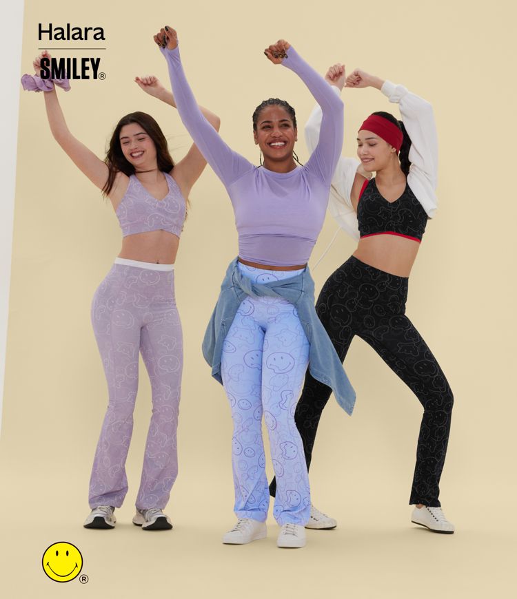 Halara X Smiley Halara UltraSculpt™ High Waisted Scrunch Butt Lifting Tummy Control Bootcut Training Leggings with Pockets