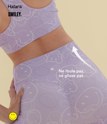 Legging de training bootcut Halara X Smiley® Halara UltraSculpt™ taille haute push-up froncé ventre plat avec poches