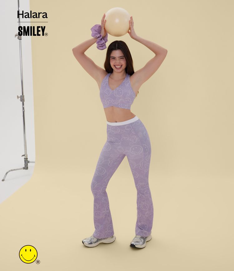 Halara X Smiley Halara UltraSculpt™ Medium Support V Neck Racerback Training Sports Bra