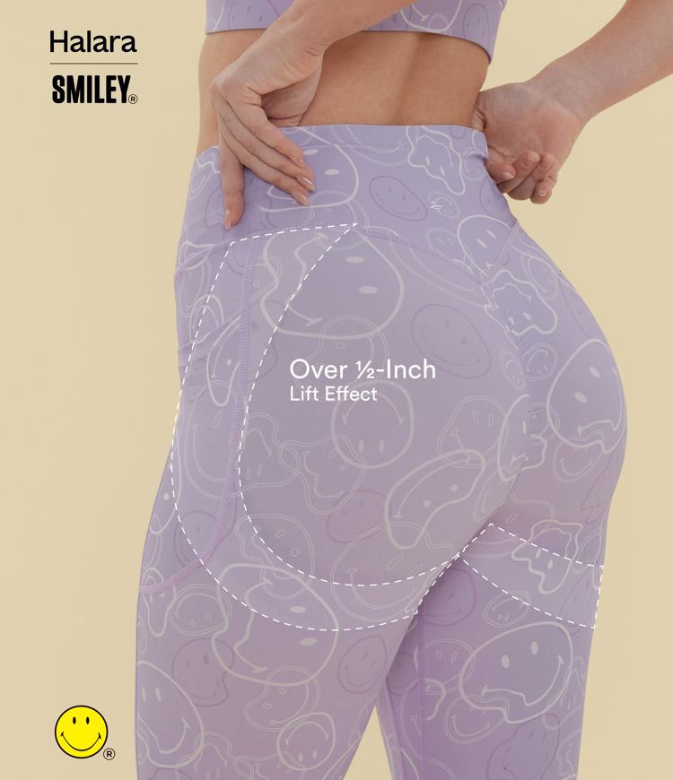 Halara X Smiley Halara UltraSculpt™ High Waisted Scrunch Butt Lifting Tummy Control Bootcut Training Leggings with Pockets