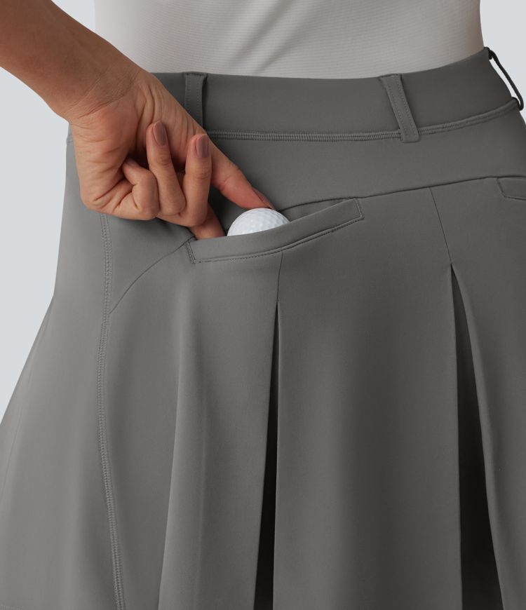 DayStretch - Plissierter 2-in-1 Golf-Minirock mit mittelhohem Crossover-Bund und mehreren Taschen DayStretch - Plissierter 2-in-1 Golf-Minirock mit mittelhohem Crossover-Bund und mehreren Taschen