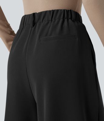 Halara Flex™ High Waisted Pleated Work Wide Leg Pants with Pockets