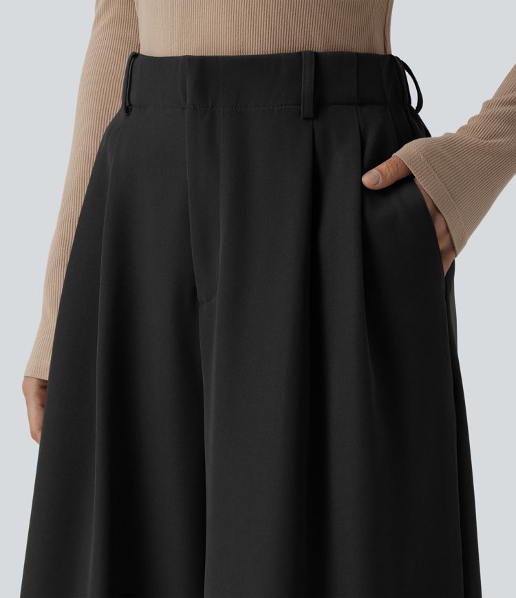 Halara Flex™ High Waisted Pleated Work Wide Leg Pants with Pockets
