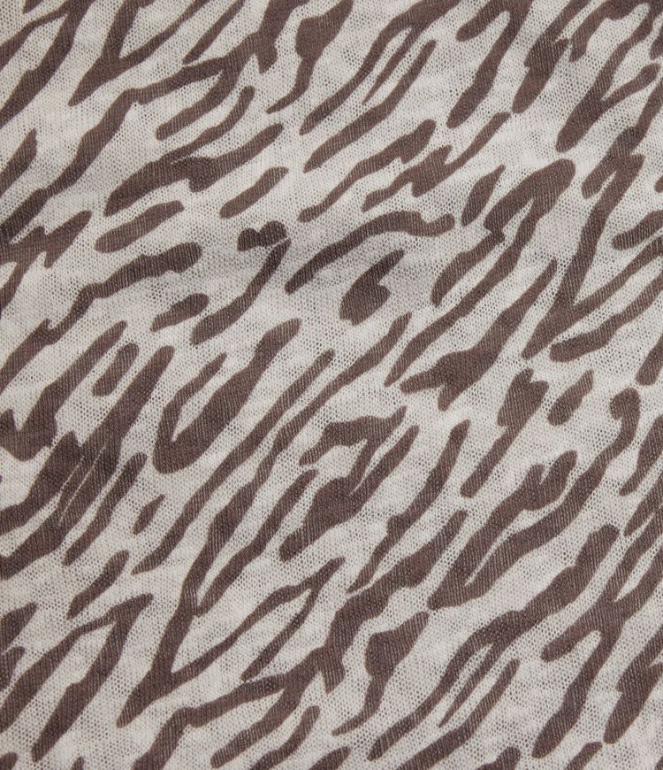 Round Neck Short Sleeve Zebra Print Casual T-Shirt