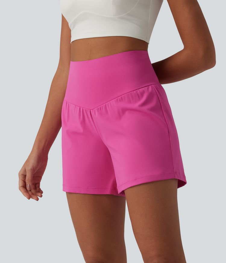 SoftlyZero™ Airy Super High Waisted Tummy Control 2-in-1 Cool Touch Yoga Shorts 5'' with Pockets