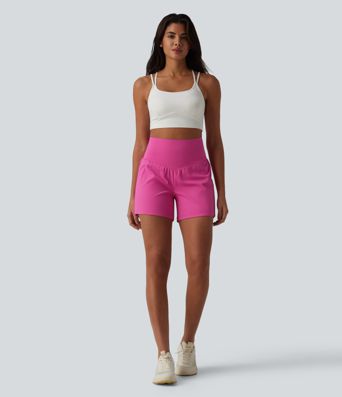 SoftlyZero™ Airy Super High Waisted Tummy Control 2-in-1 Cool Touch Yoga Shorts 5'' with Pockets