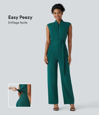 Combinaison de travail ceinturée sans manches avec poches - Édition Easy Peasy