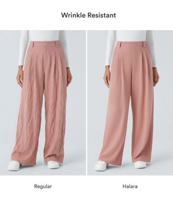 Halara Flex™ High Waisted Pocket Wide Leg Waffle Work Pants