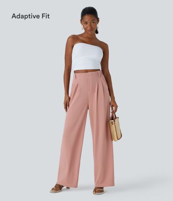 Halara Flex™ High Waisted Pocket Wide Leg Waffle Work Pants