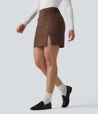 DayStretch High Waisted Bodycon 2-in-1 Mini Work Skirt