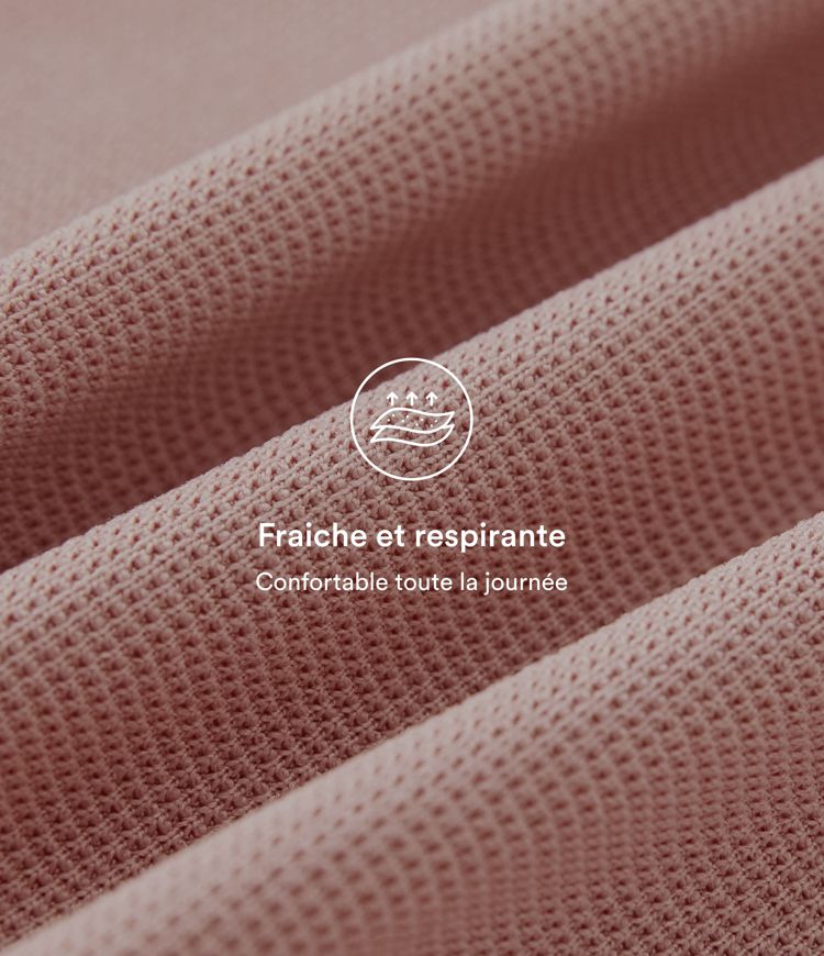 Halara Flex™ High-waisted, wide-leg tailored trousers in waffle-textured fabric with pleats and side pockets