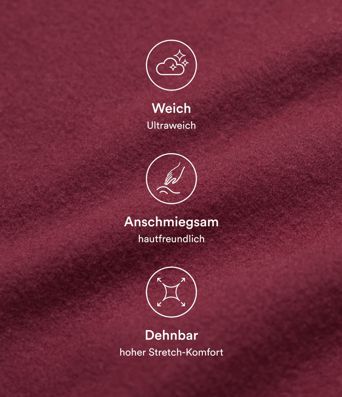 Lässiges Oberteil mit V-Ausschnitt, langen Ärmeln und Daumenlöchern - wärmend