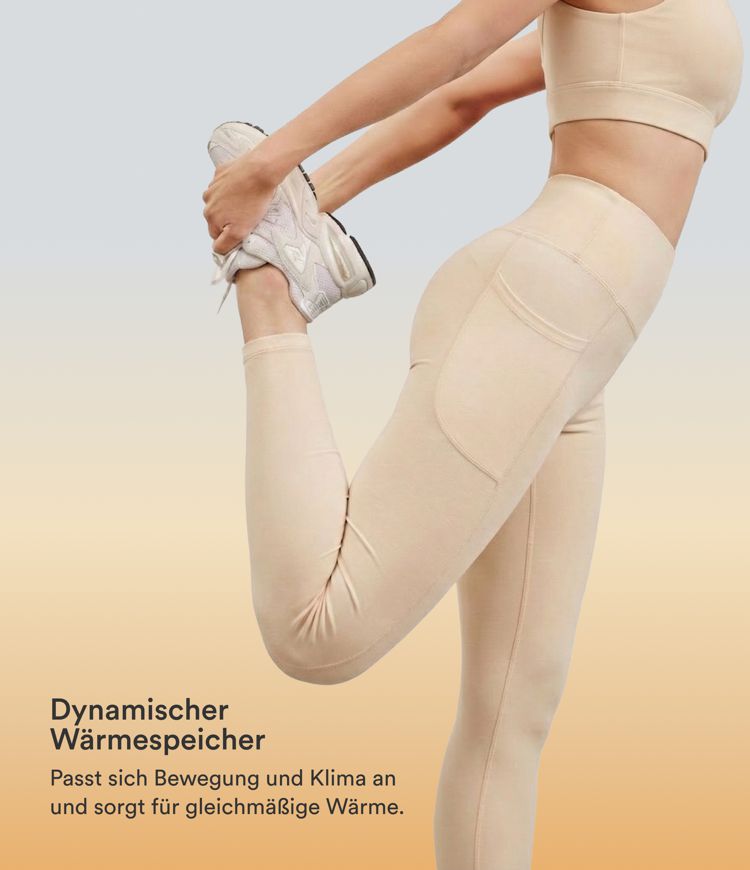 Halara HeatCore — leggings chauffants taille haute, style décontracté, avec poches