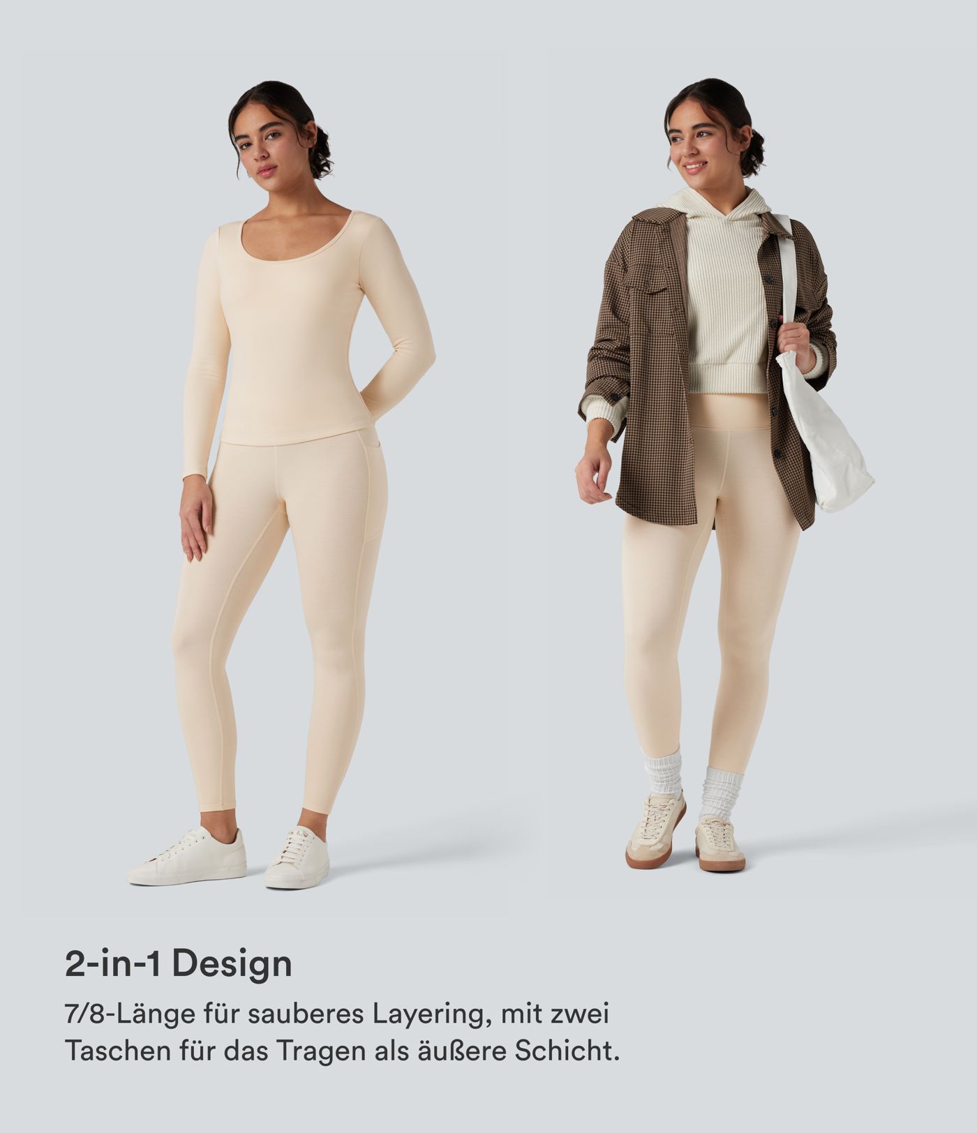 Halara HeatCore — leggings chauffants taille haute, style décontracté, avec poches