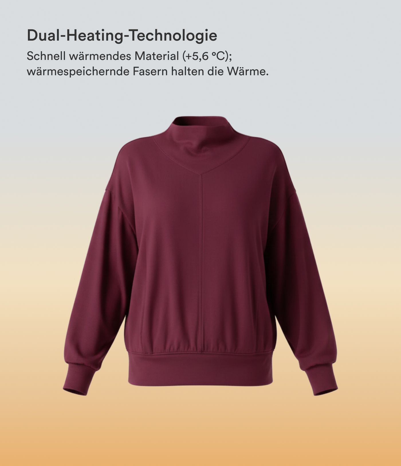 Halara HeatCore - Yoga-Sport-Top mir hohem Kragen, Taschen und langen Ärmeln - wärmend