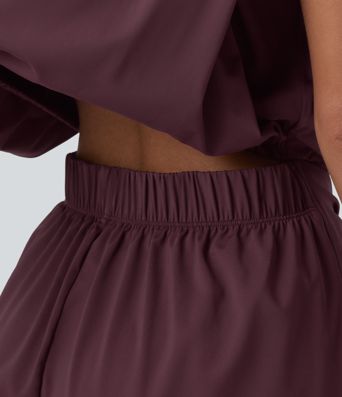 Round Neck Sleeveless Tie-front Cool Touch Casual Playsuit with Pockets-Easy Peezy-UPF50+