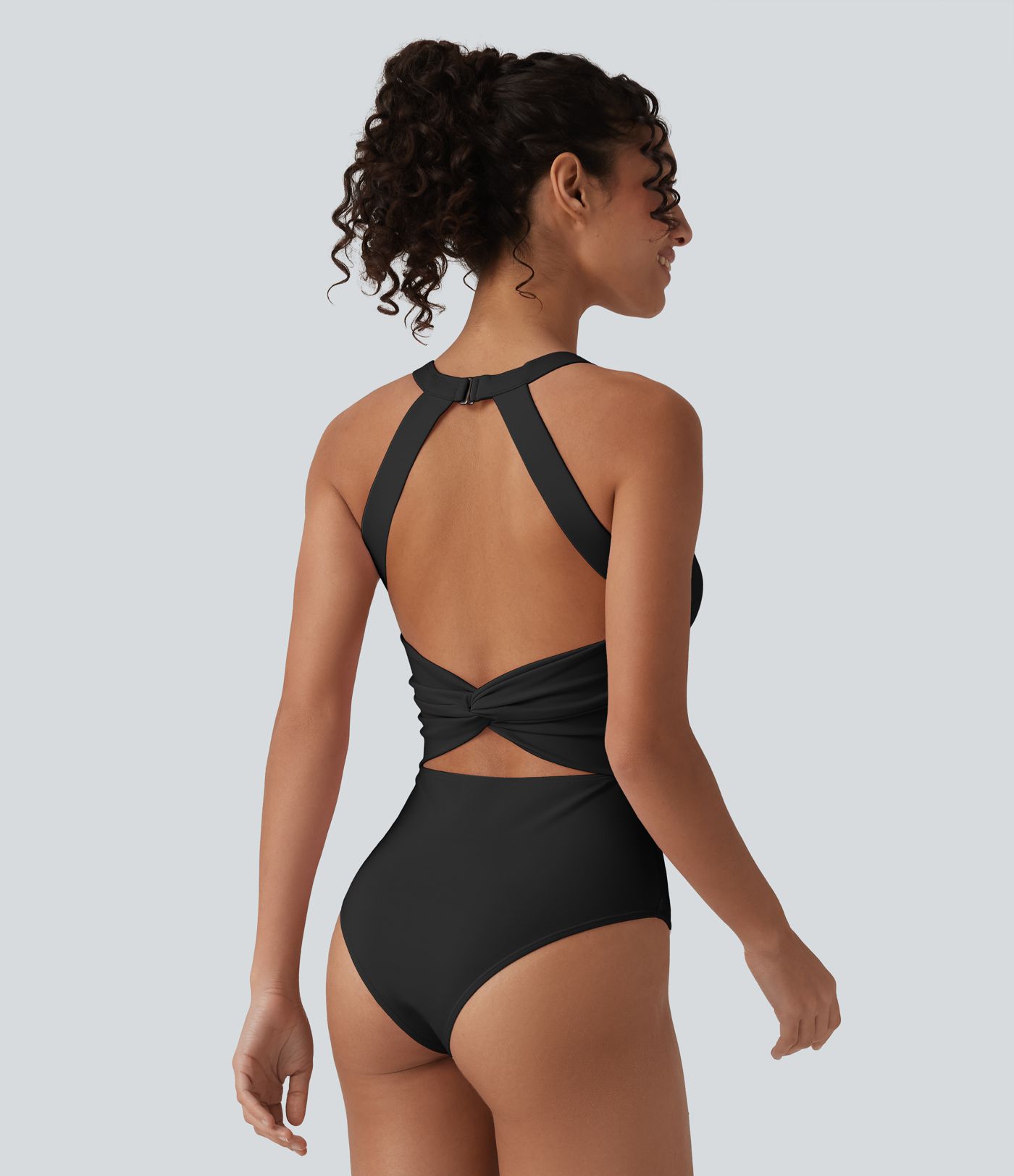 SoftlyZero™ Airy Twisted Backless Adjustable Buckle U-Neck Sleeveless Built-in Bra Cool Touch Casual Bodysuit