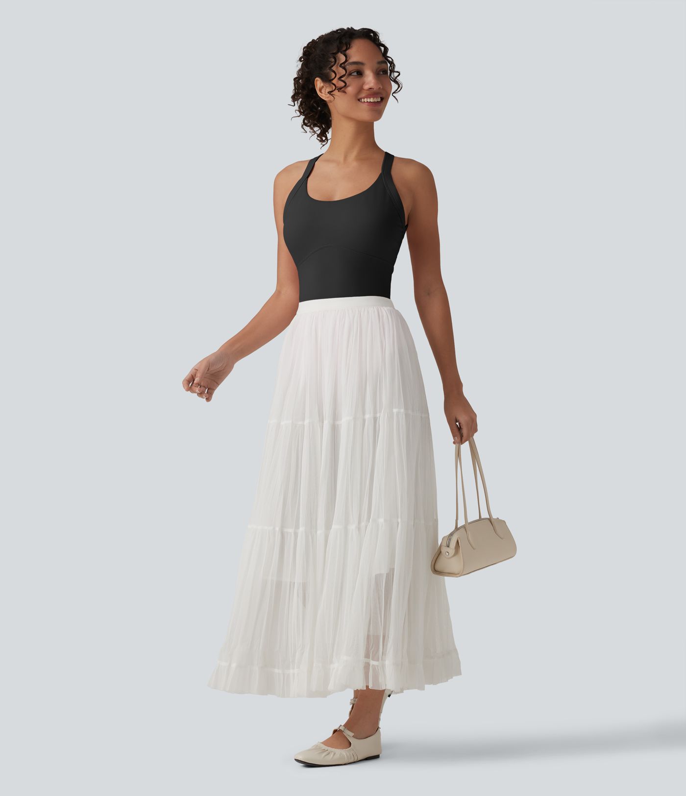 SoftlyZero™ Airy Twisted Backless Adjustable Buckle U-Neck Sleeveless Built-in Bra Cool Touch Casual Bodysuit